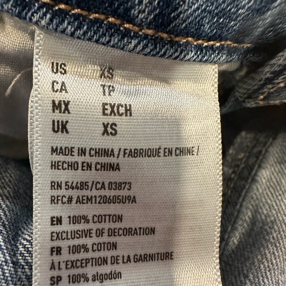 American Eagle Outfitters Women Denim Short Overalls Size XS - Picture 2 of 8